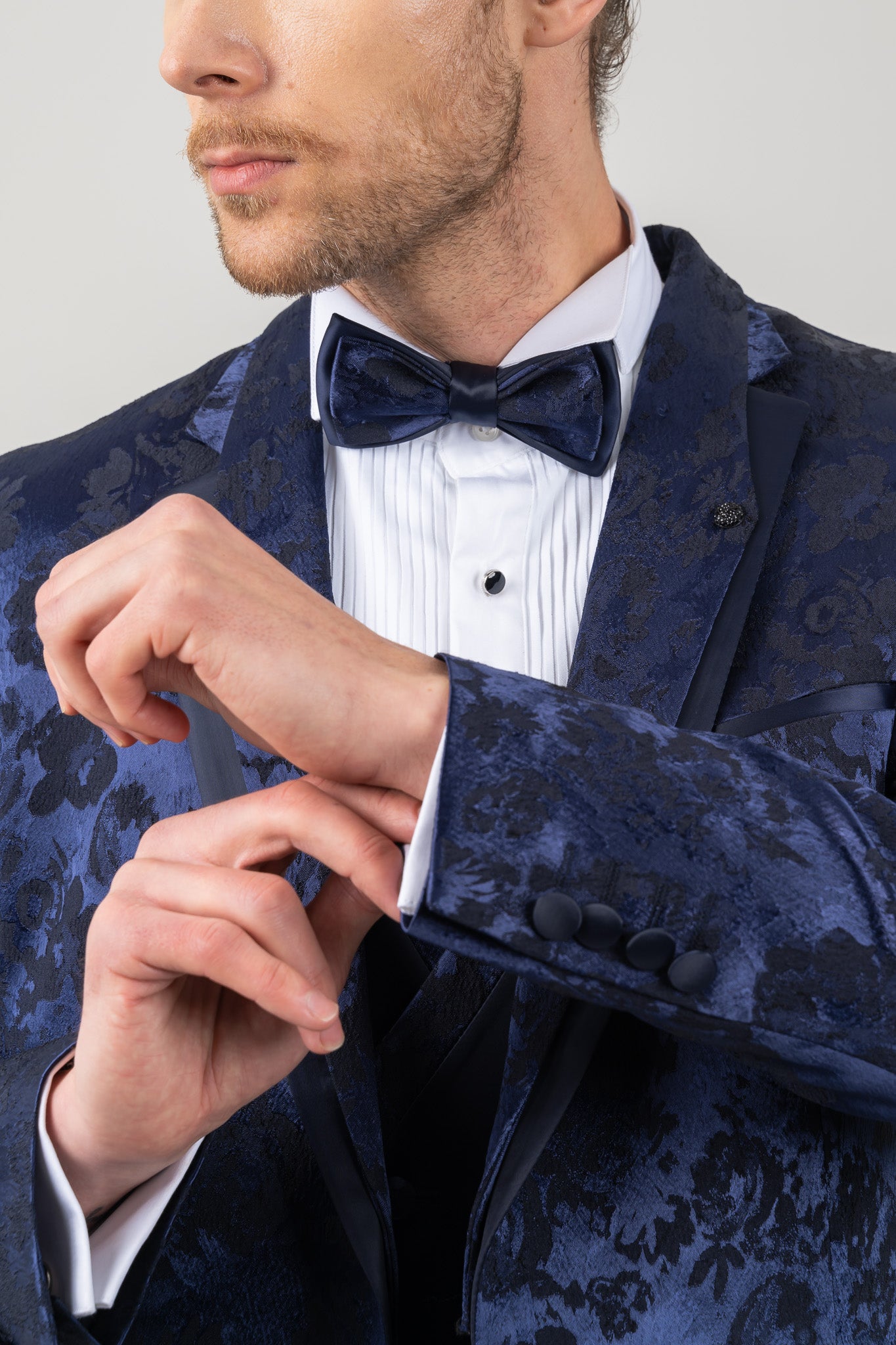 Navy Tuxedo with Removable Double Lapel