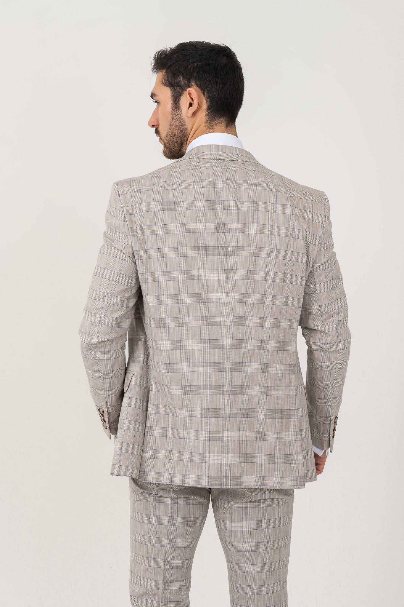 Comfortable and stylish stretchable tweed full mens suit