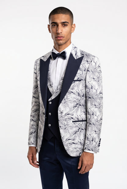 White Marble Peak Lapel Tuxedo