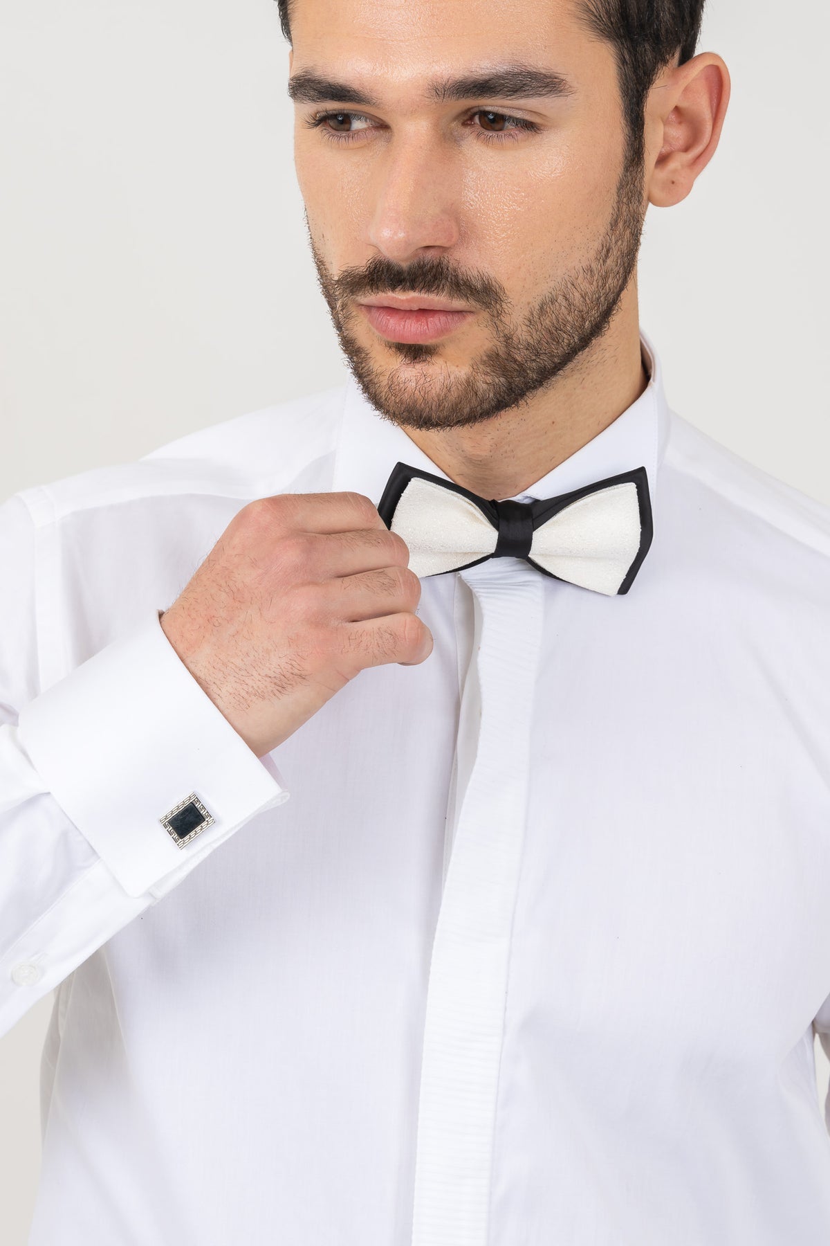 Matching complementary Bow Tie with Tuxedo.