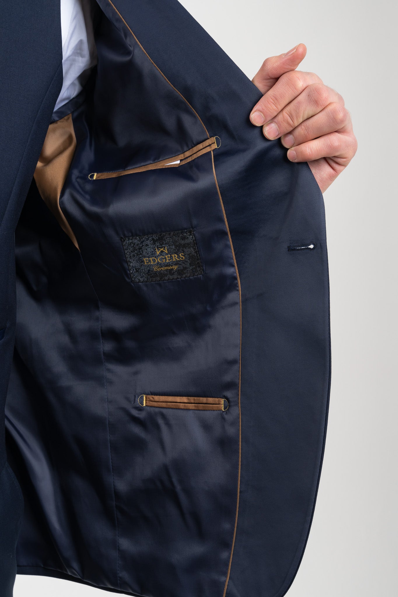 Men's Navy Tuxedo Suit, Perfect for Formal Dinners and Weddings