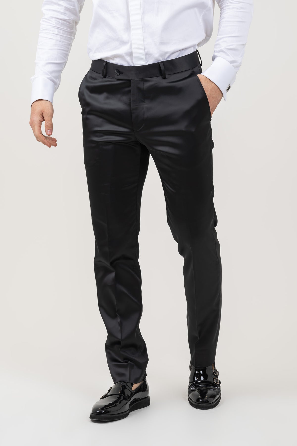 White Suit with Shinny Waistcoat and Pants.