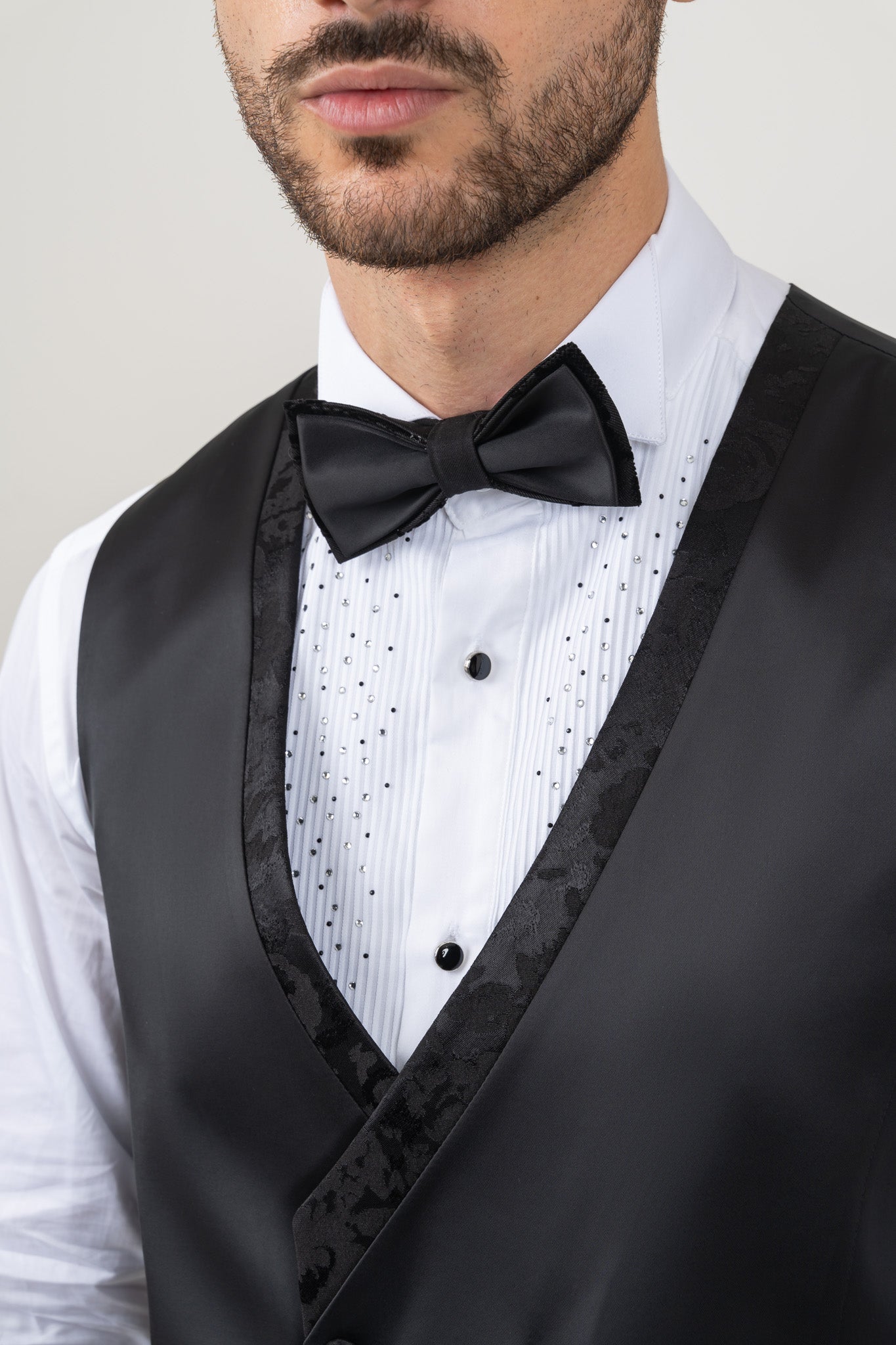 Formal black tuxedo suit for weddings and special occasions