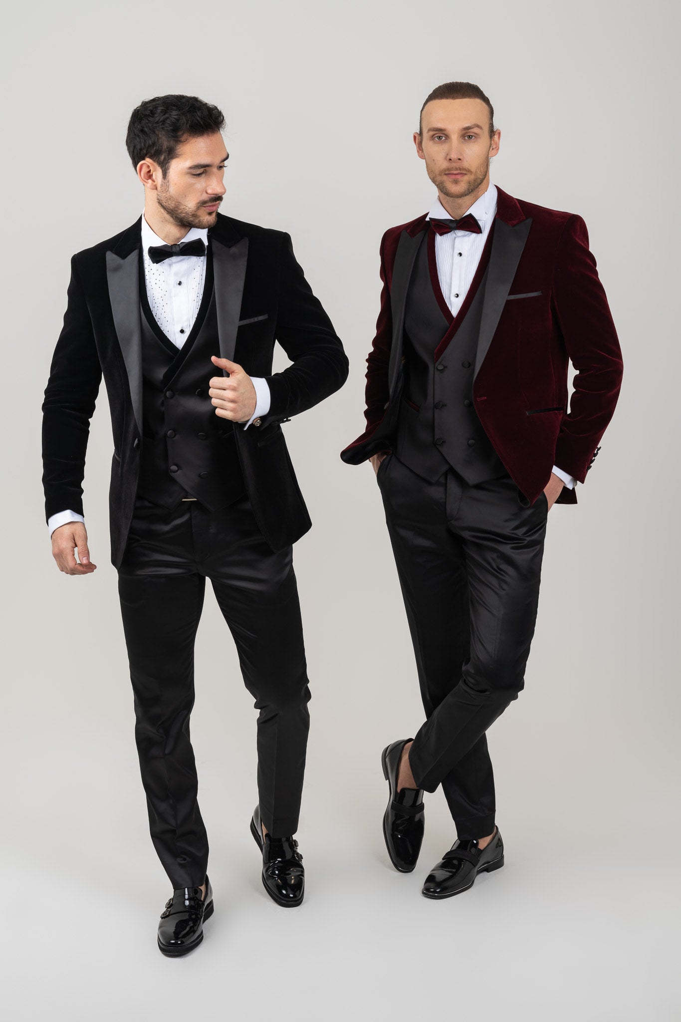 Unique Tuxedo Featuring Velvet and Satin Material