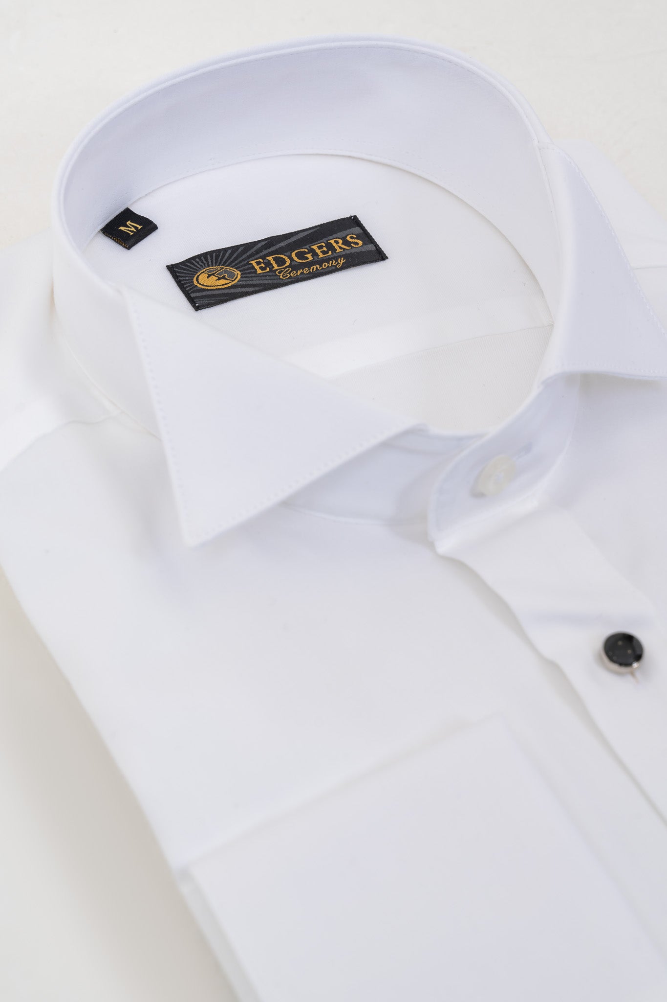 Wing Collar Shirt for Formal Attire, White 100% Cotton