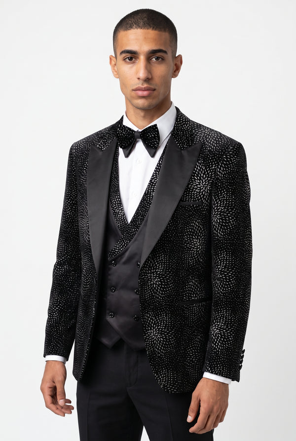 Silver Starburst Velvet Tuxedo